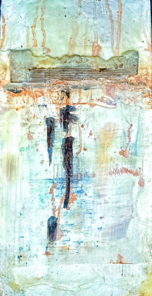 Old Wall by Catherine  Mansell  Image: "Old Wall" is an evocative piece that captures the essence of antiquity through its intricate use of materials and compelling textures. 