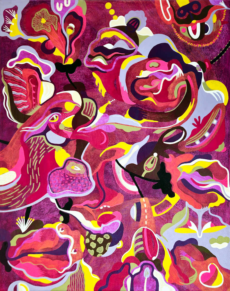 Leafy Magenta by Mindy Fisher, Image 1.