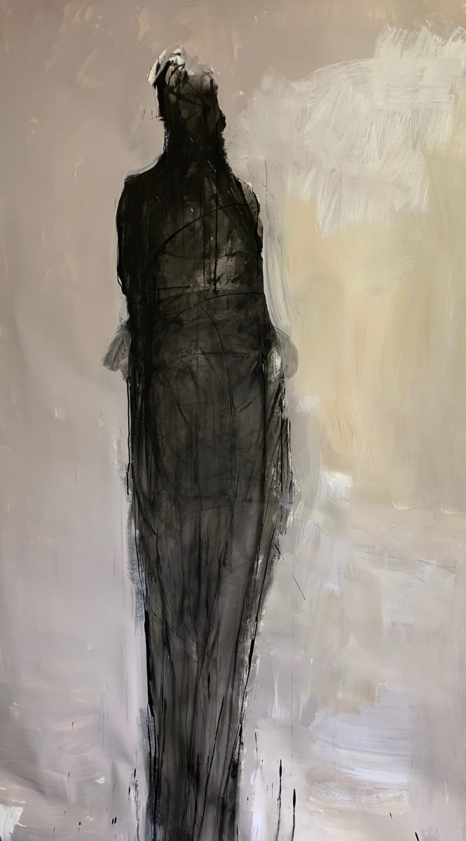 Tall Black Figure by catie radney | Artwork Archive