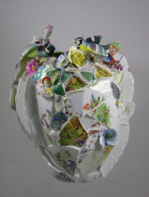 Lady Bird Vase by Mary Dickey 