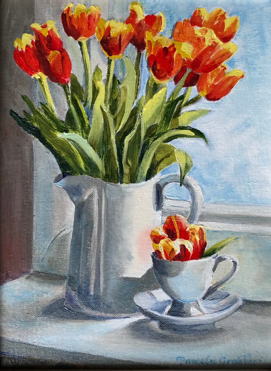 Ten Degree Tulips by Pamela Grabber 