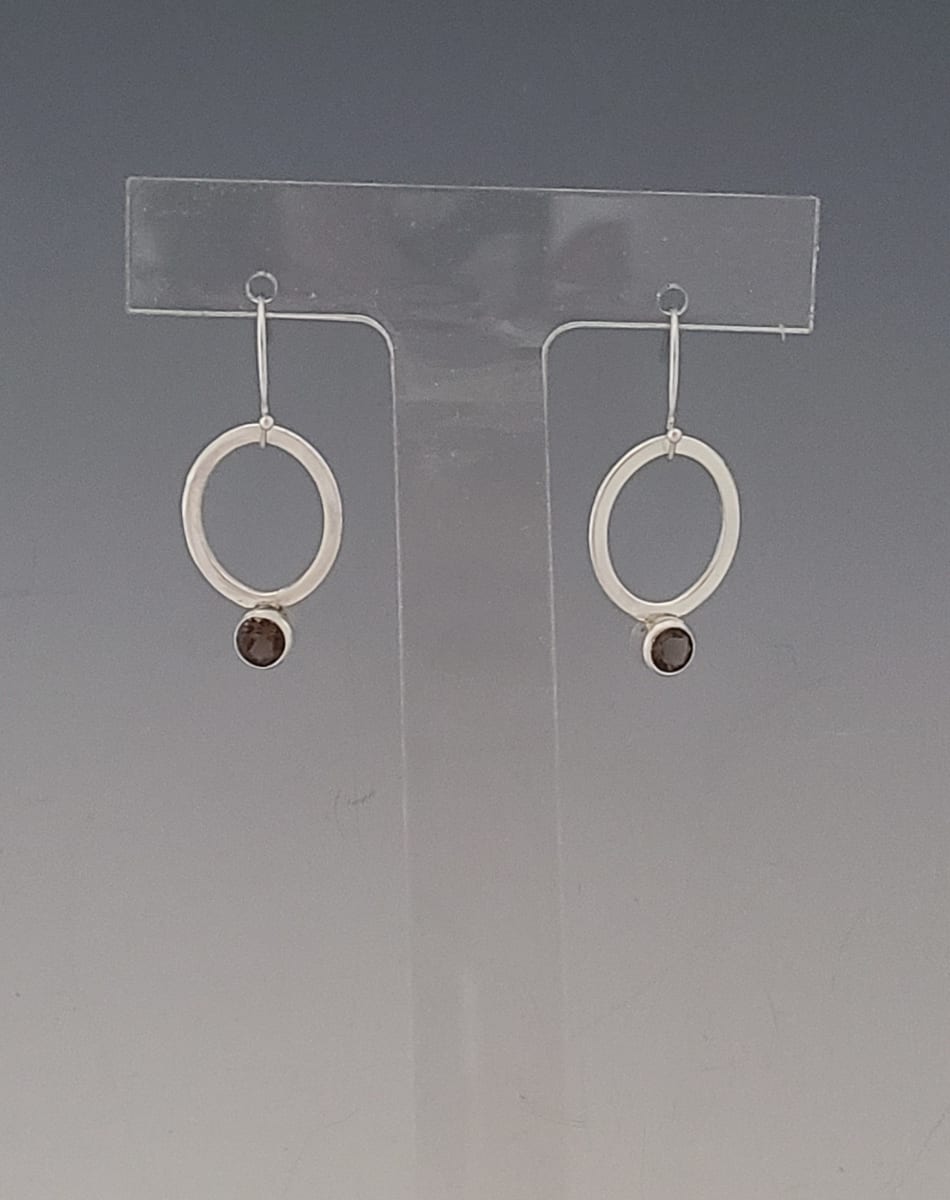 Smoky Quartz Earrings by Susan Baez 