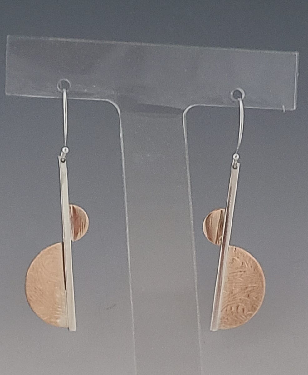 Half Disk Earrings by Susan Baez 