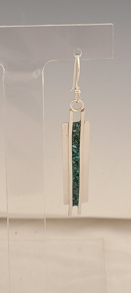 Silver and Turquoise Earrings by Susan Baez 