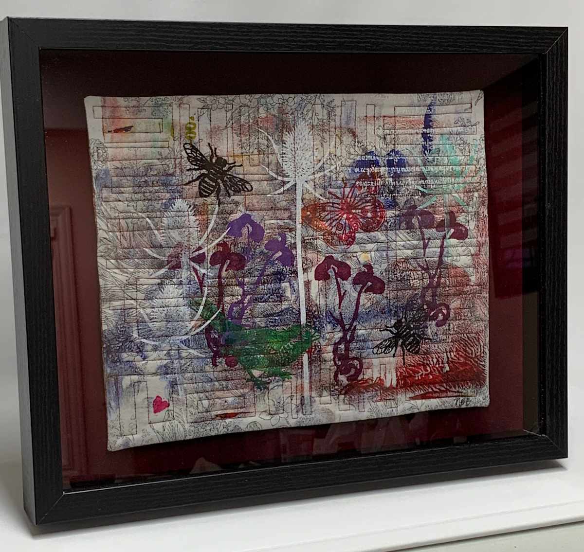 Burgundy Bee (Framed) by Nancy B. Blake, Image 2.