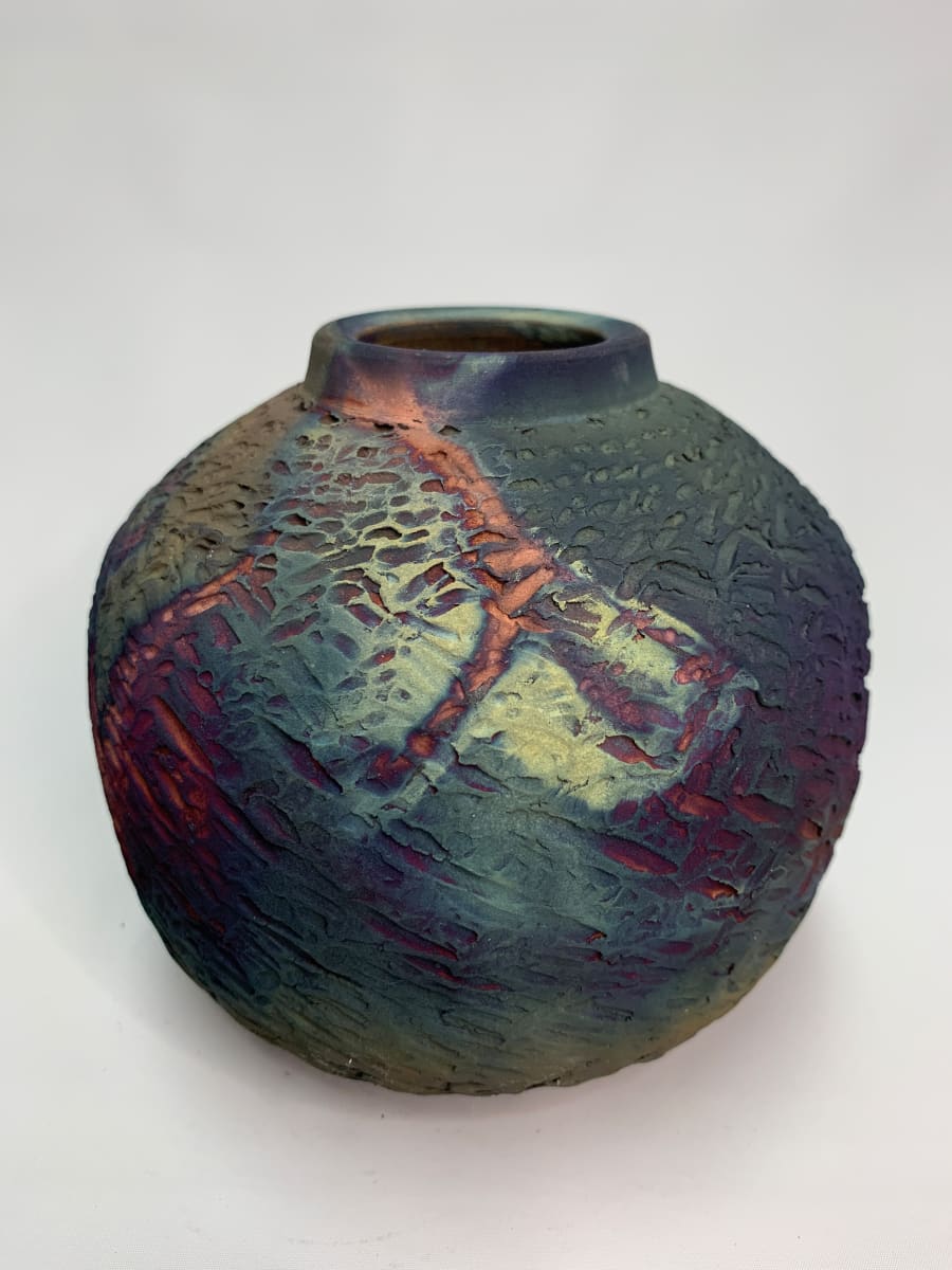 Copper Matte Vessel by Joe Clark 