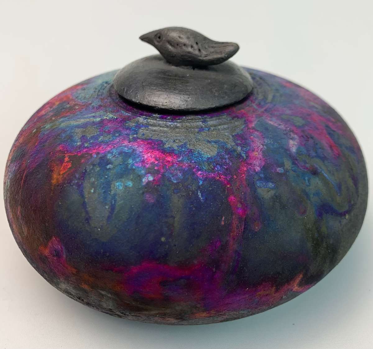 Copper Matte Lidded Pot by Joe Clark, Image 2.