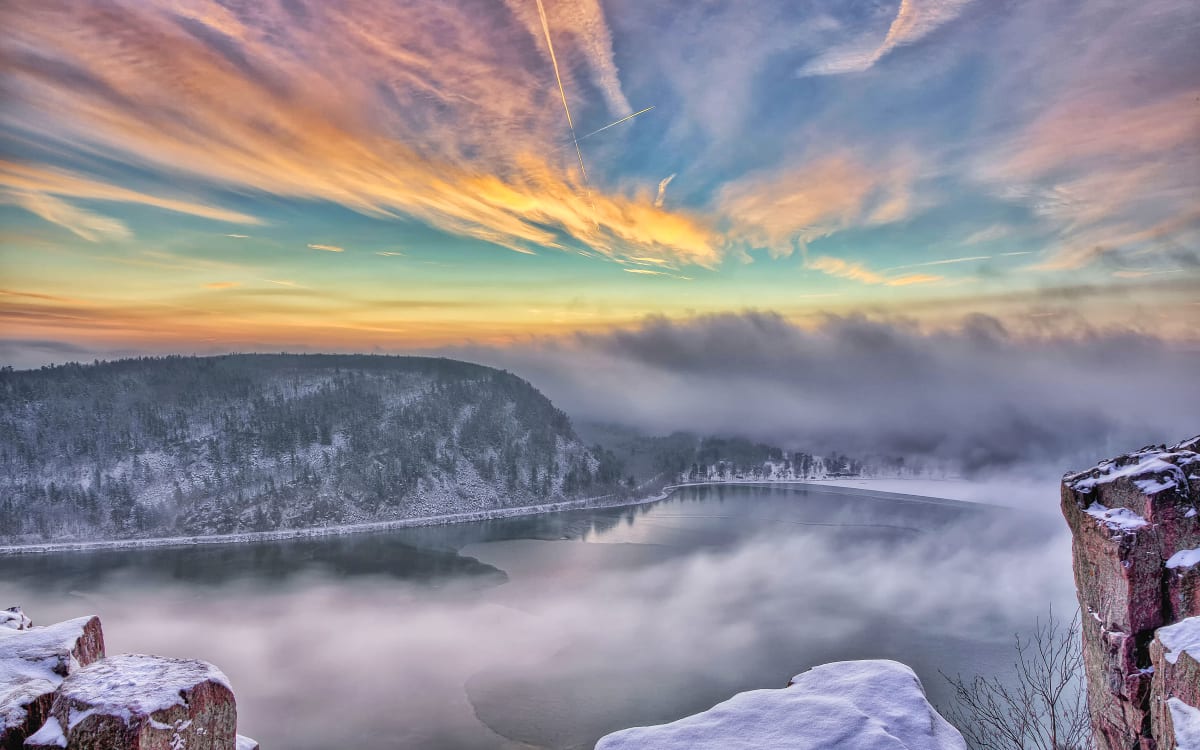 Devil's Lake Winter (unframed print) by Mike Murray, Image 1.