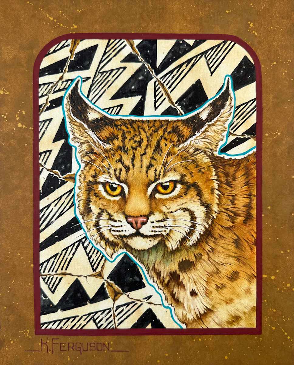 Black on White Bobcat by Kenneth Ferguson, Image 2.