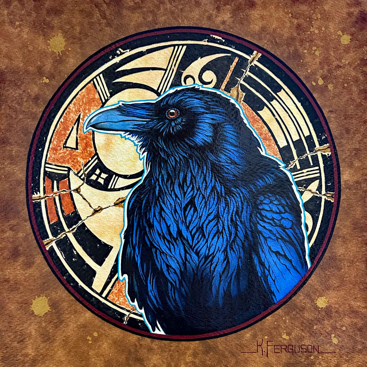 Polychrome Raven (Common Raven) by Kenneth Ferguson, Image 2.
