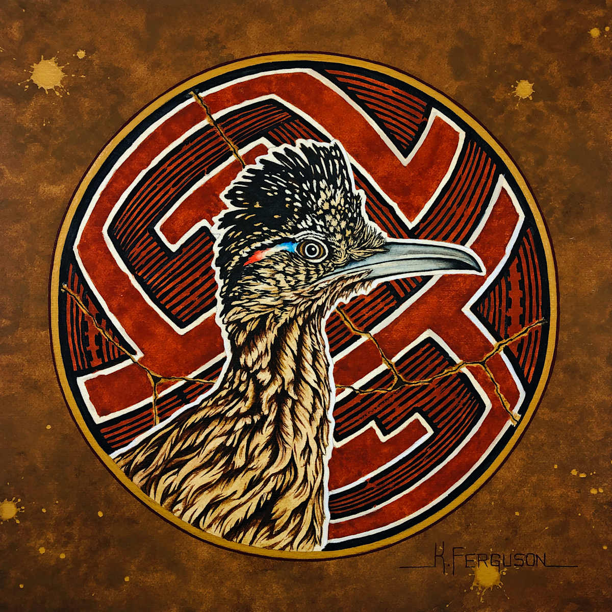 Polychrome Roadrunner (Greater Roadrunner) by Kenneth Ferguson, Image 2.