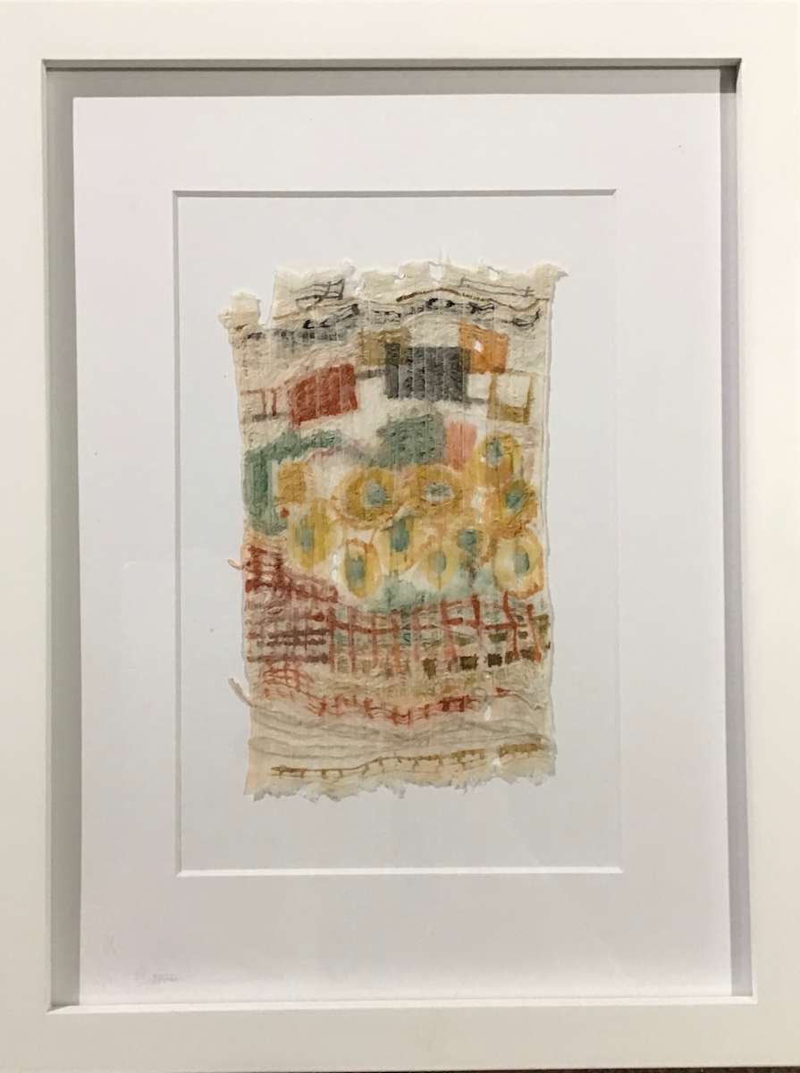 Handmade Paper and Pigment Painting III by Hannah O'Hare Bennett 