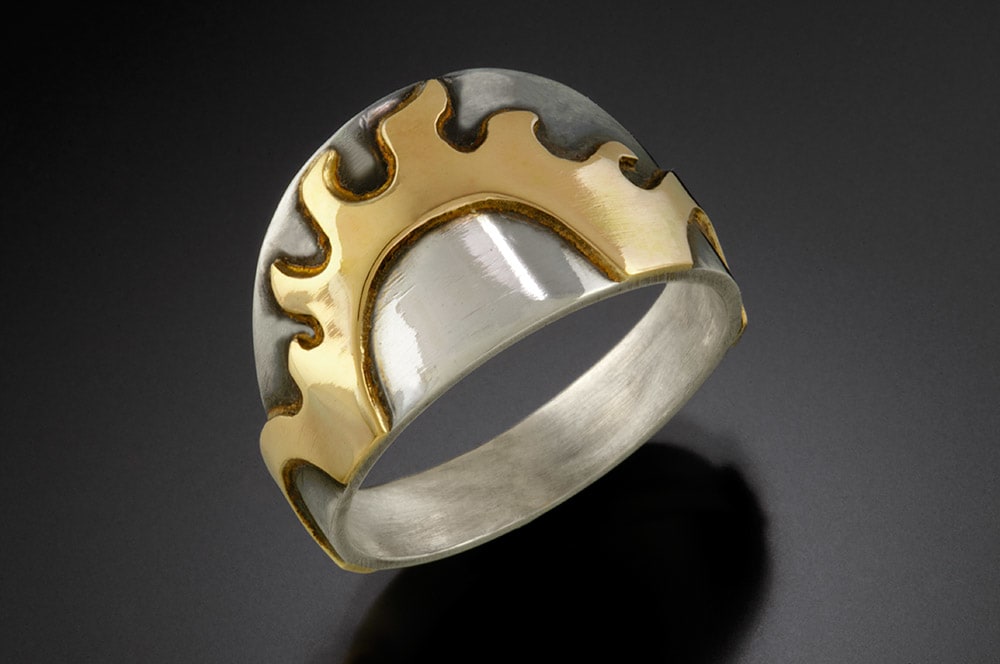 Gold Sun Ring by Georgia Weithe 