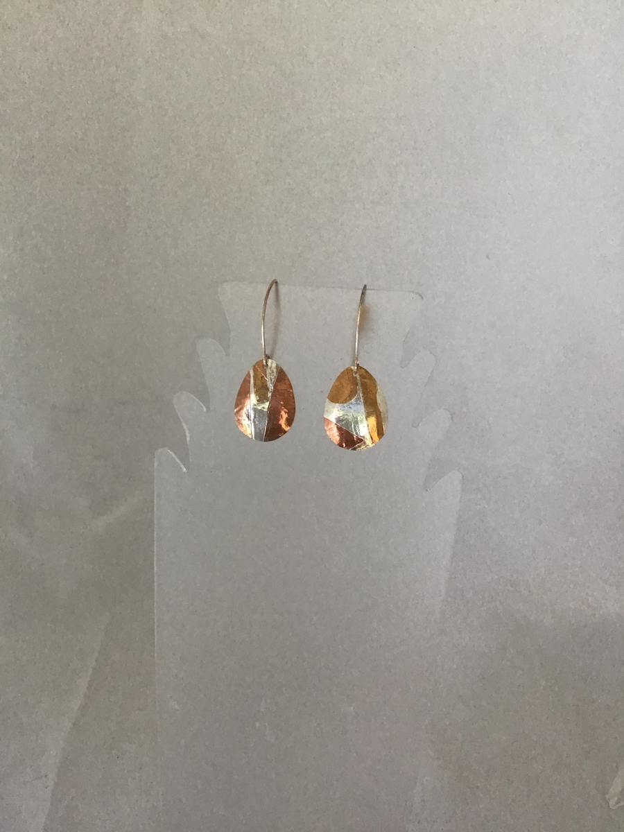 Mixed Media Earrings (Ovals) by Judi Werner, Image 1.