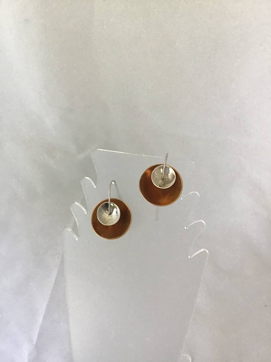 Two Circles Earrings by Judi Werner, Image 1.