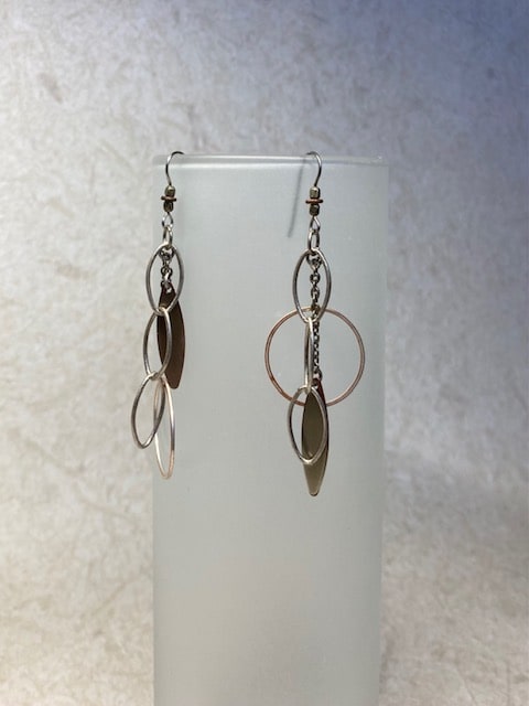 Mixed Metal Hoop Earrings by Luann Roberts Smith 