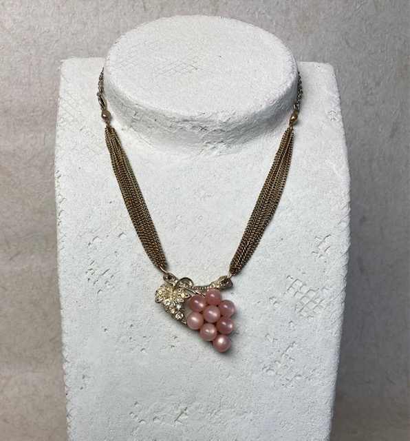 Pink MoonGlo Cluster Necklace by Luann Roberts Smith, Image 1.