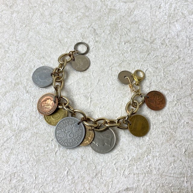 International Coins Bracelet by Luann Roberts Smith 
