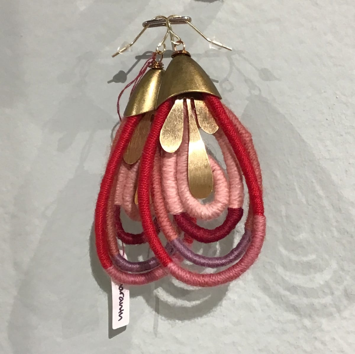 Amaranth Dyed Earrings by Jennifer Triolo 