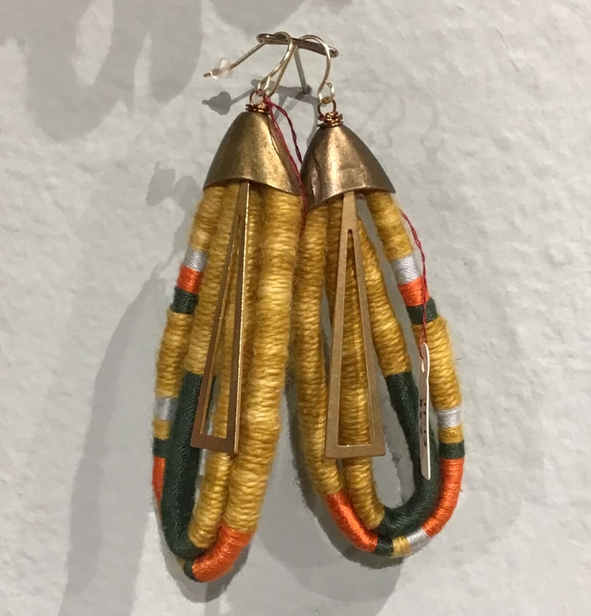 Yellow Onion Dyed Earrings by Jennifer Triolo 