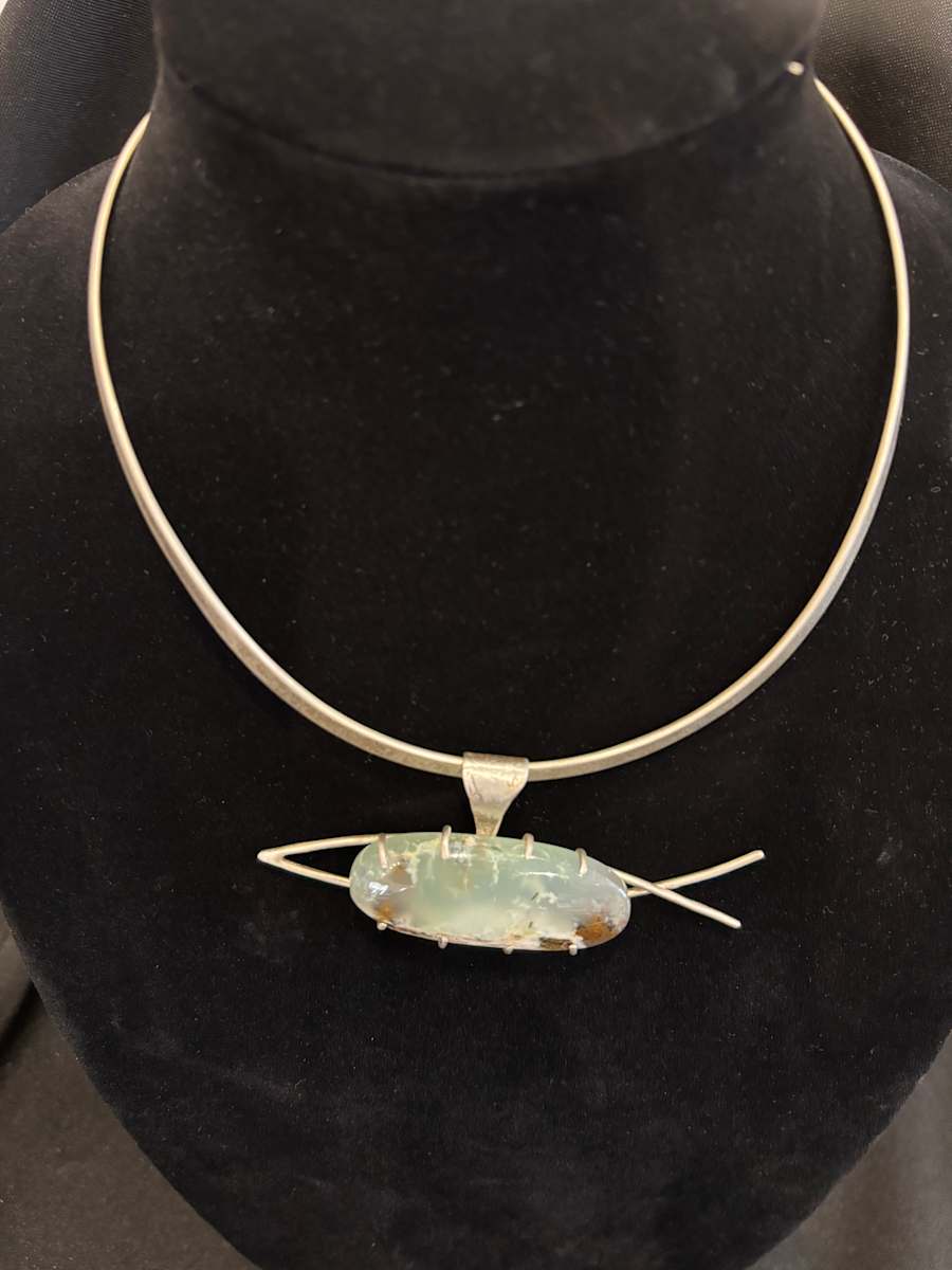 Blue Fish Choker Necklace by Judi Werner, Image 1.