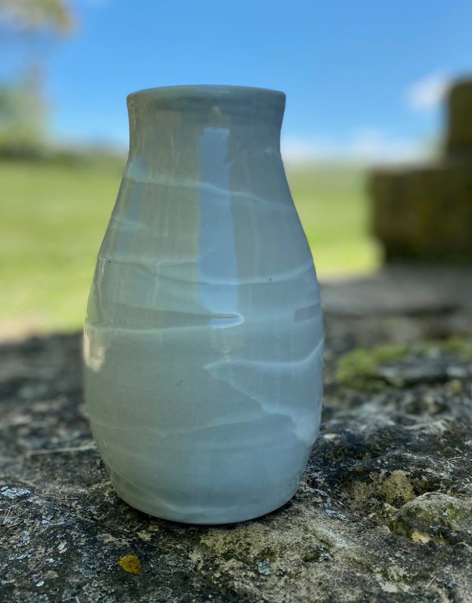 Vase (Gray/white) by Carol Naughton 