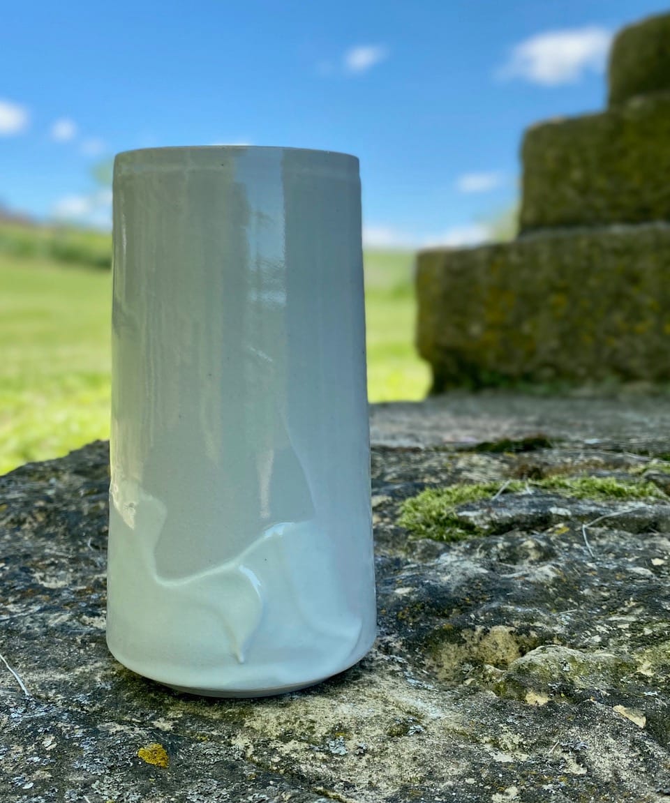 Vase (Gray/white) by Carol Naughton, Image 1.