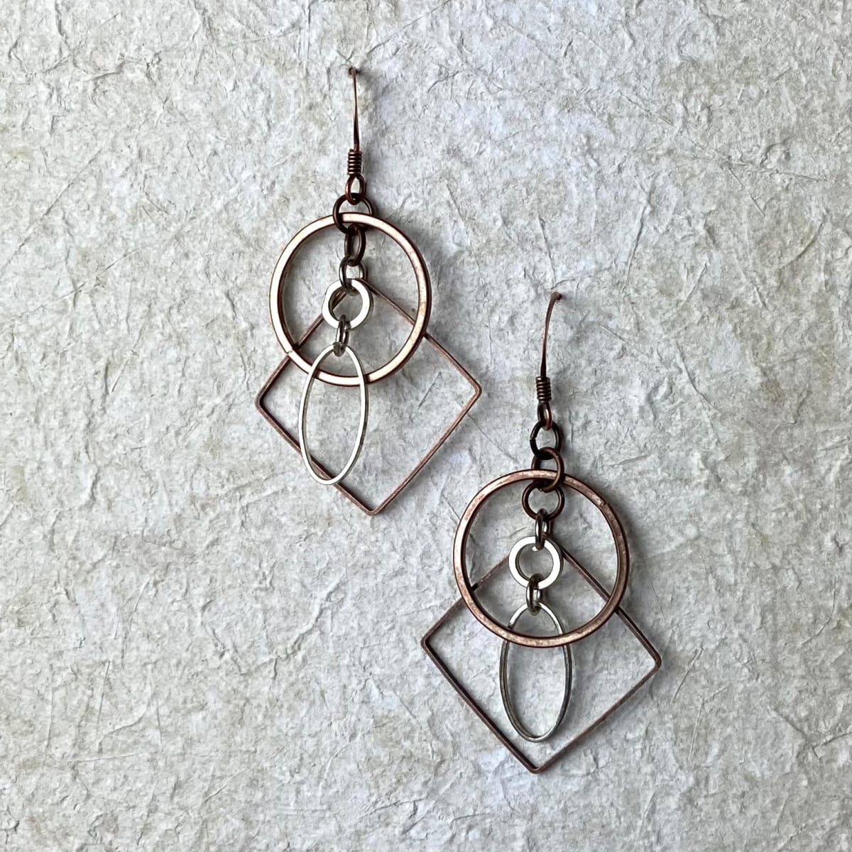 Circle Diamond Oval Earrings by Luann Roberts Smith 