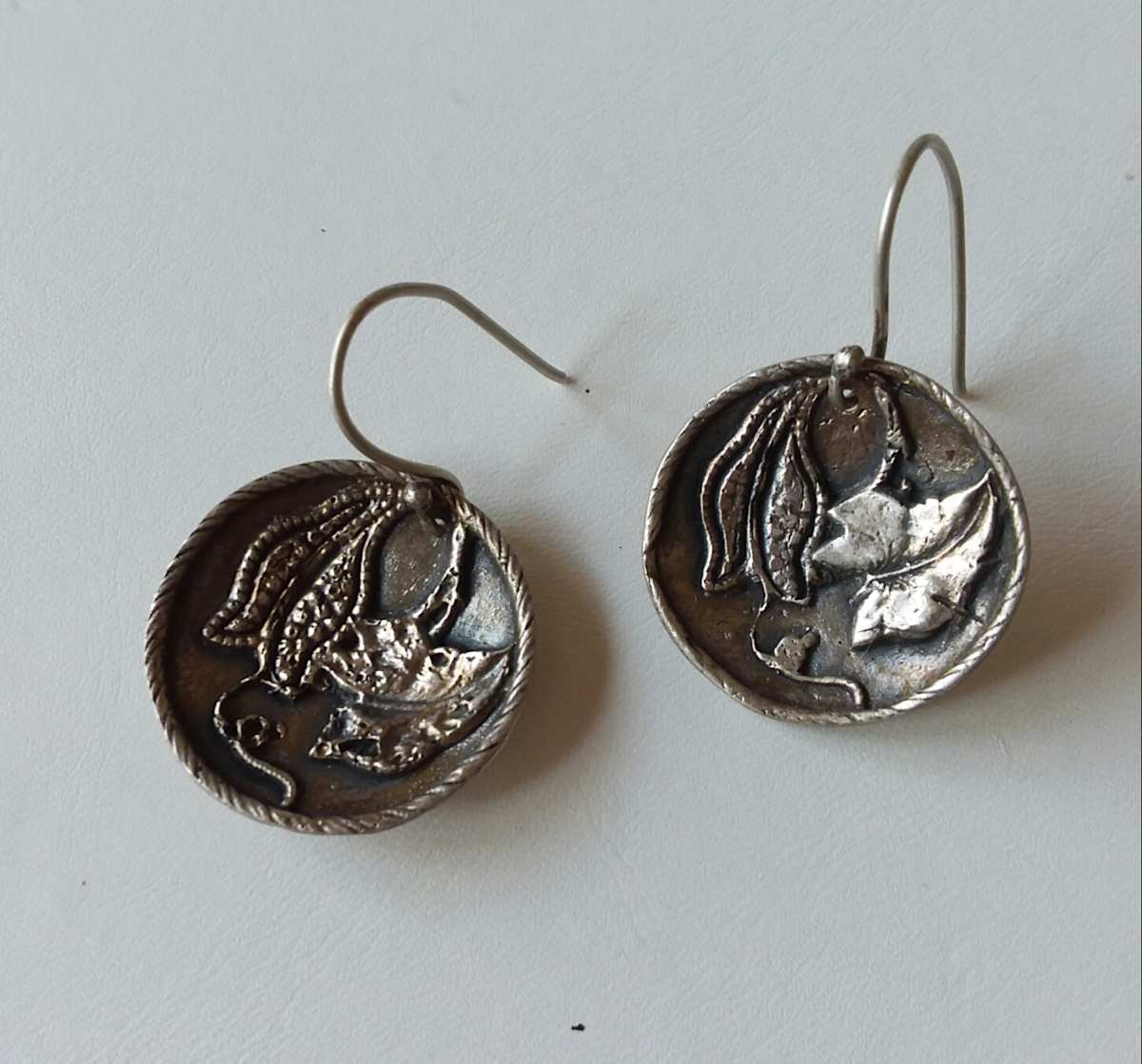 Leaf & Bud Earrings by Judi Werner, Image 7.