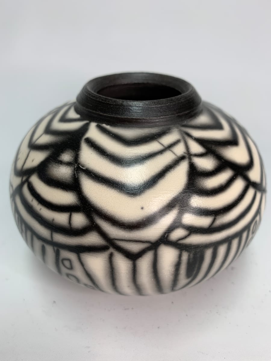 Naked Raku Pot by Joe Clark 