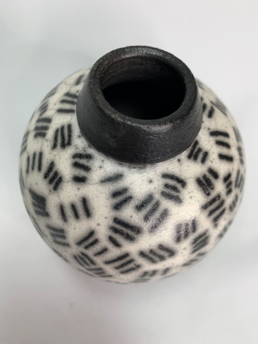 Naked Raku Bottle by Joe Clark 