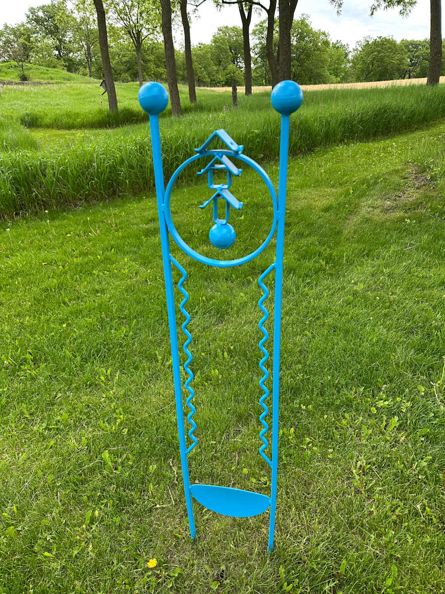 Tiny Pagoda (Blue) by Nana Schowalter 