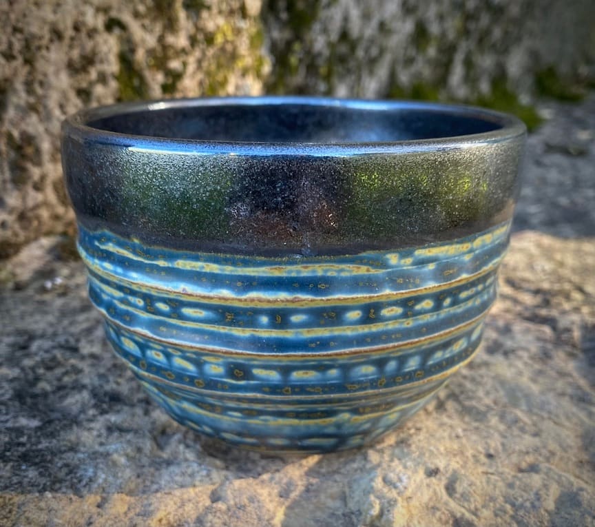 Small Bowl with Ridges by Carol Naughton 