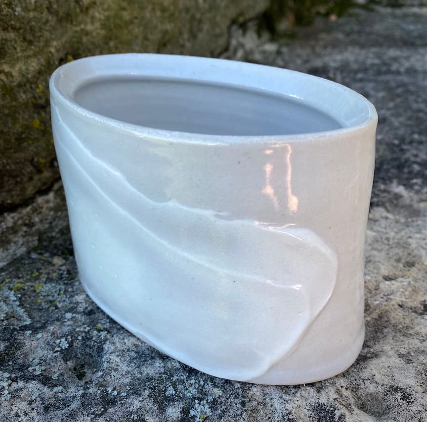 Short, Oval Vase by Carol Naughton, Image 2.