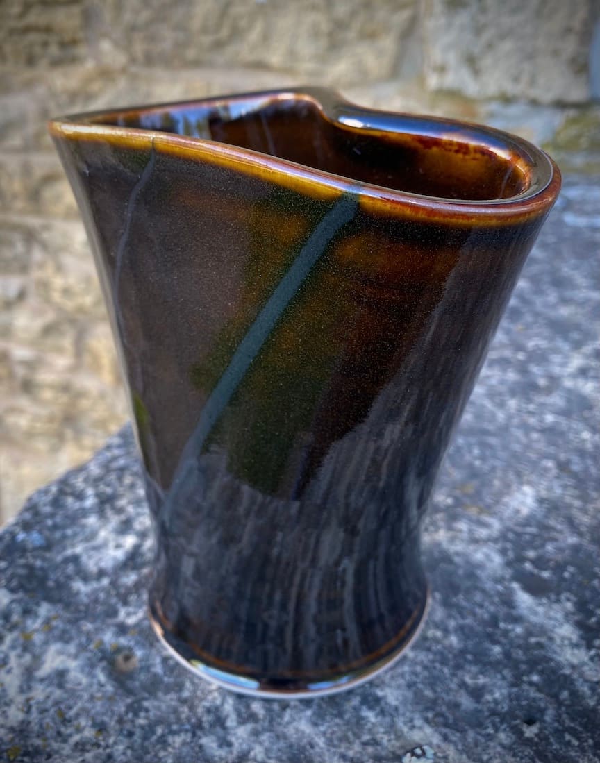 Tall Round Altered Vase by Carol Naughton, Image 2.