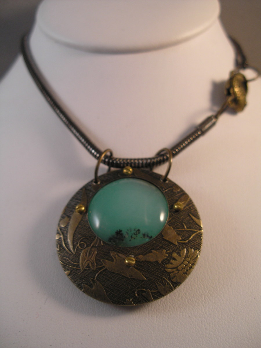 Peruvian Blue Opal Necklace by Judi Werner 