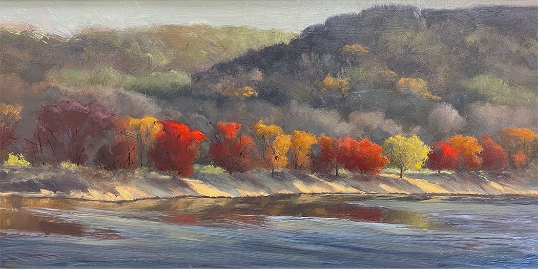 Eagle Point, Prairie du Sac (Framed original) by Jan Norsetter 