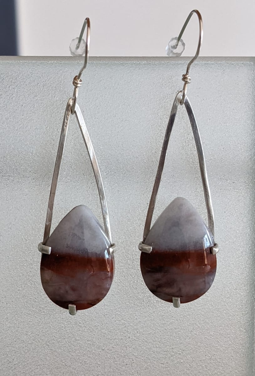 Sunset Agate Earrings by Susan Baez 