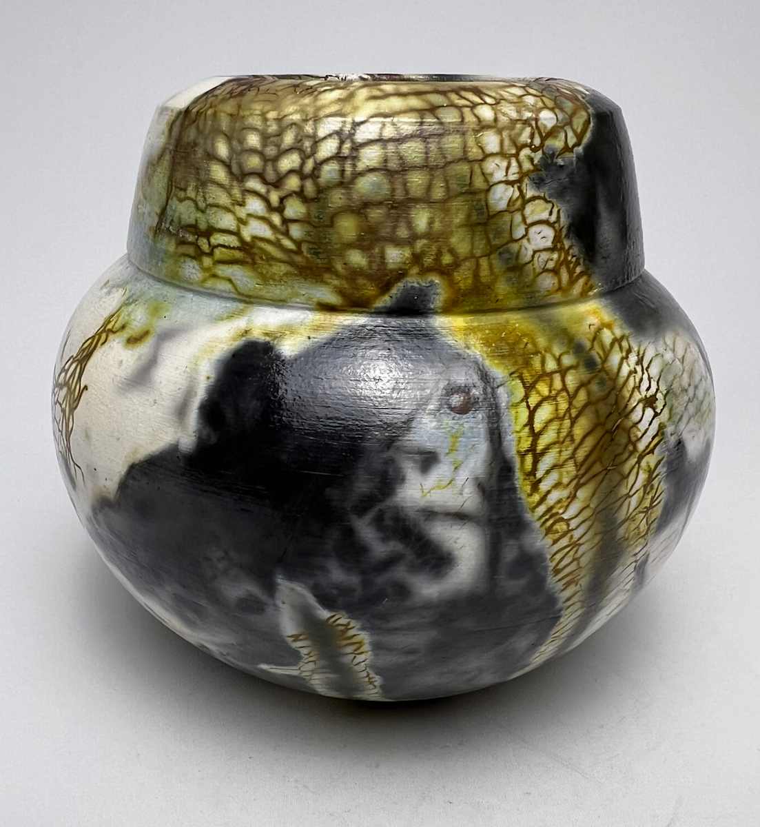 Sagger Raku Pot by Joe Clark 