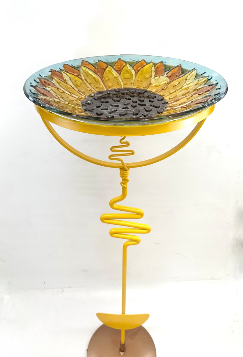 Lightning Bolt Bird Bath - Yellow (base not included) by Nana Schowalter 