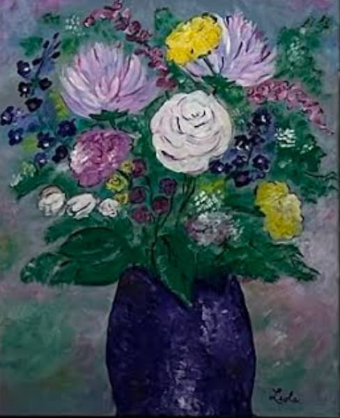 Purple Vase by Leola Culver 