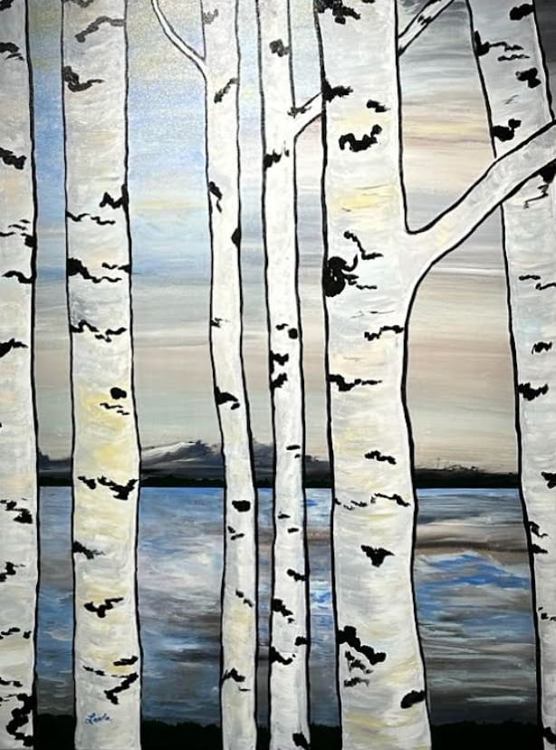 Riverside Birch 2 by Leola Culver 