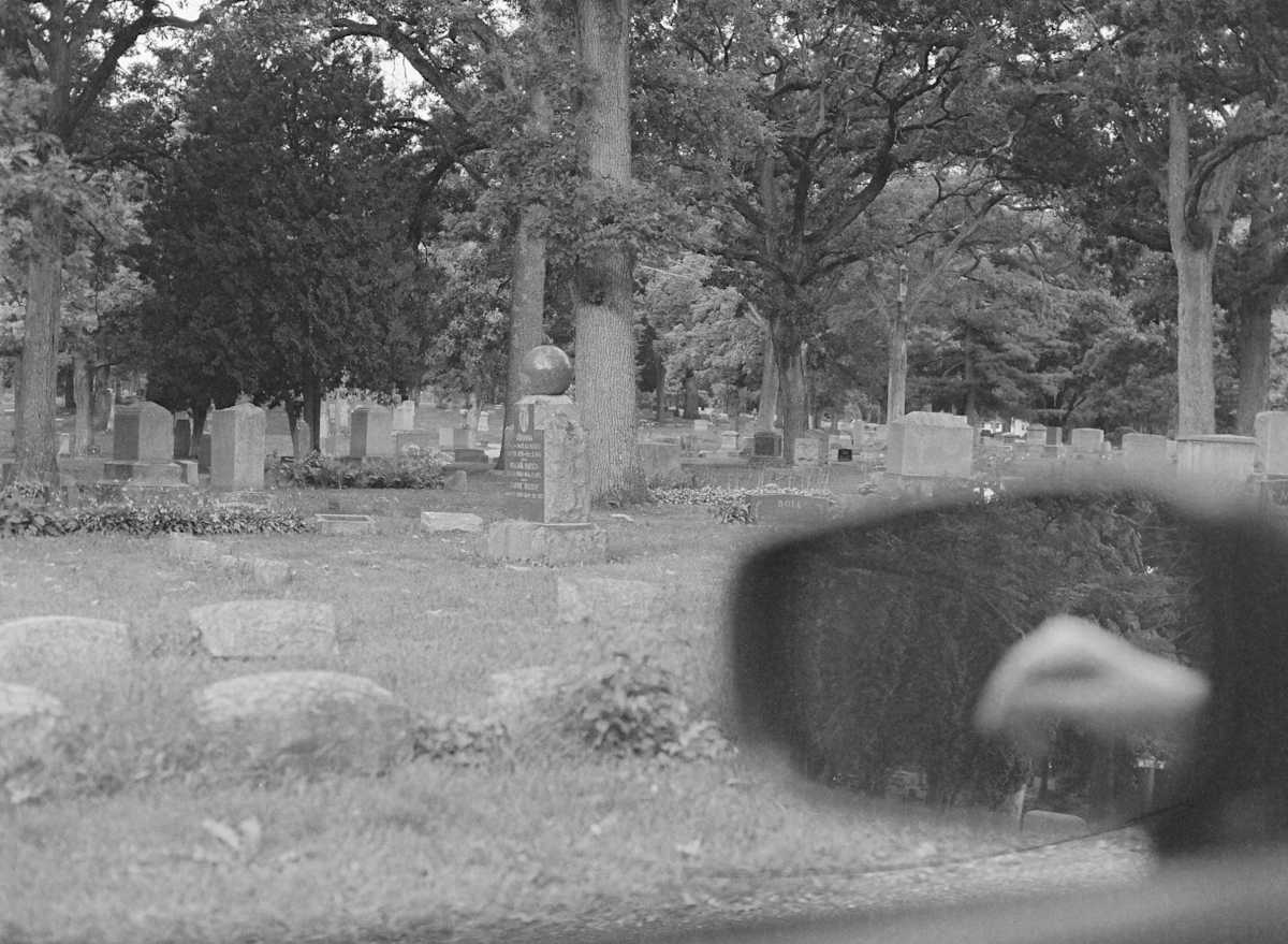 The Cemetery and My Hand by Jennifer Bastian 