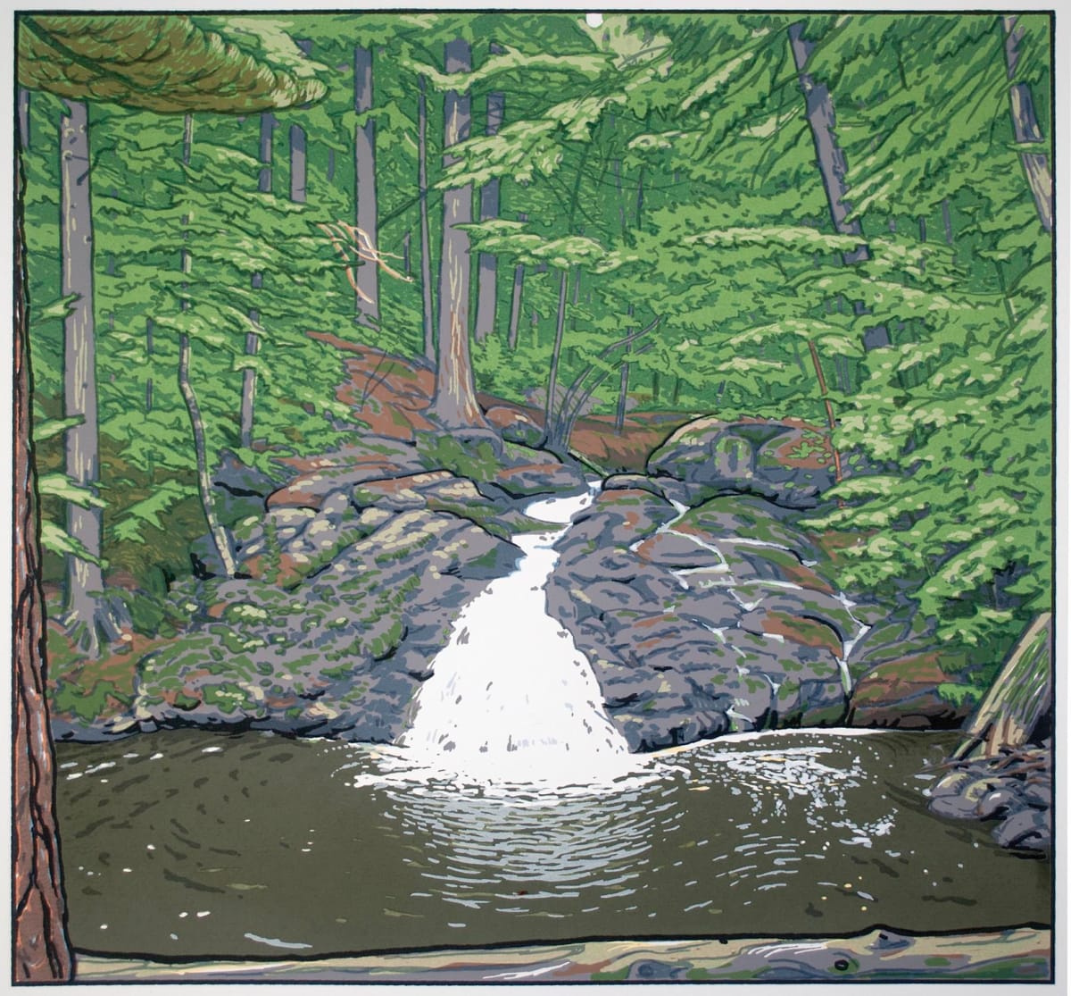 Trap Falls (Framed screen print) by John Miller, Image 1.