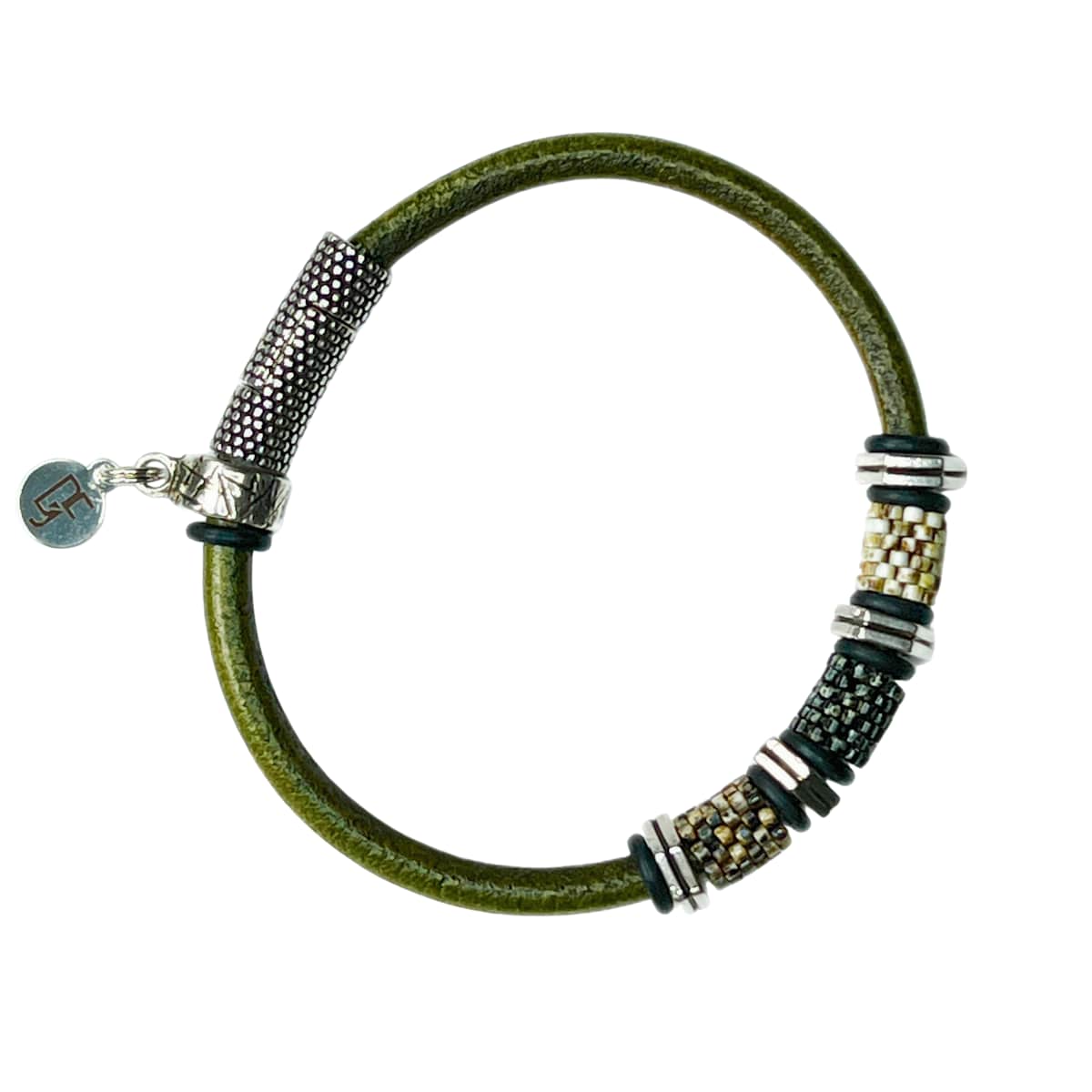 Picasso Green Tri-Bead Bracelet (Narrow) by Diana Ferguson 