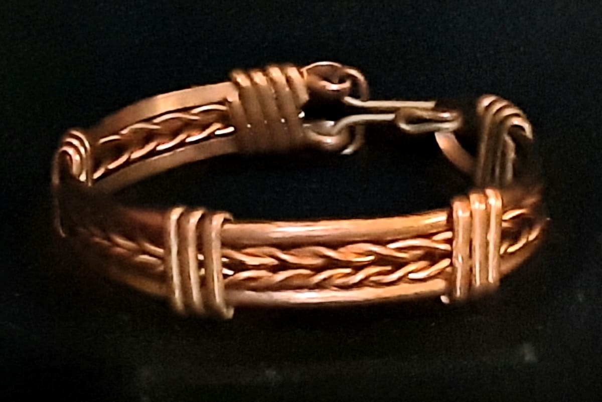 Wire Bangle Bracelet by Therese Miskulin, Image 2.