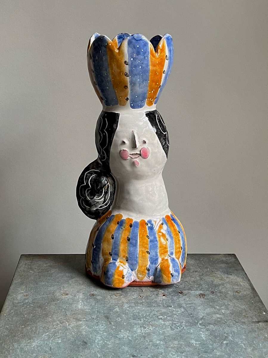 lady in stripes vase by Alyssa Martz 