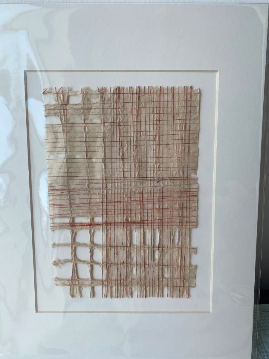 Matted Paper weaving 5 by Hannah O'Hare Bennett 