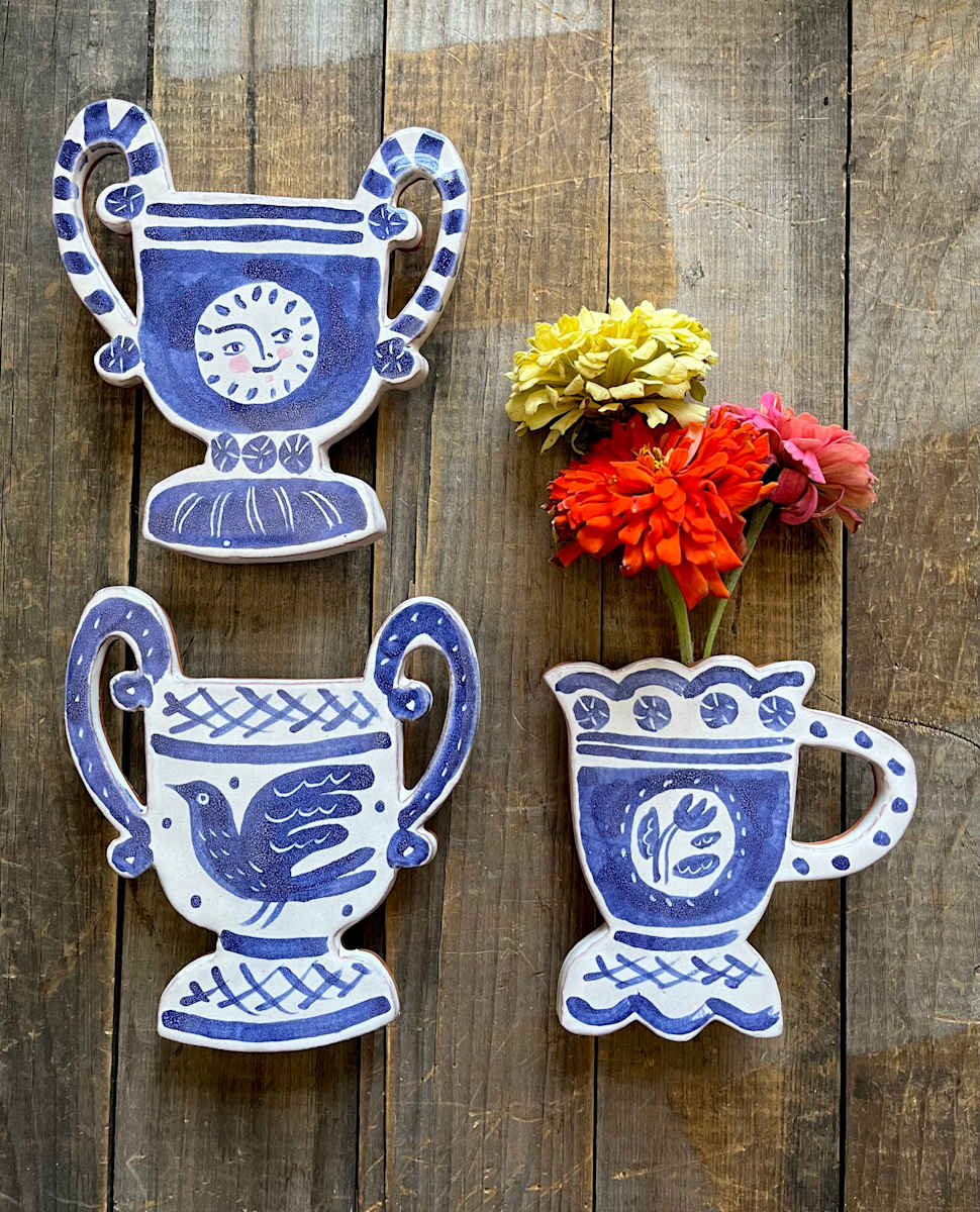 Medium Wall Vase (designs vary) by Alyssa Martz, Image 3.