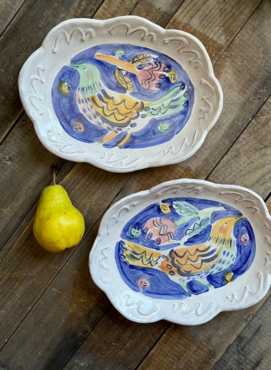 Oval Bird Plate by Alyssa Martz 